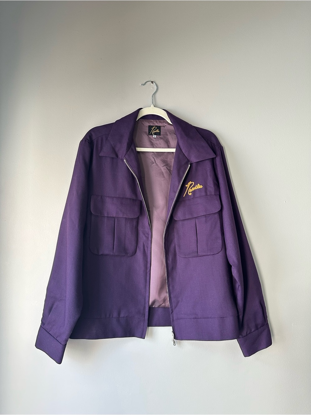 Needles Made in Japan Purple Bomber Jacket